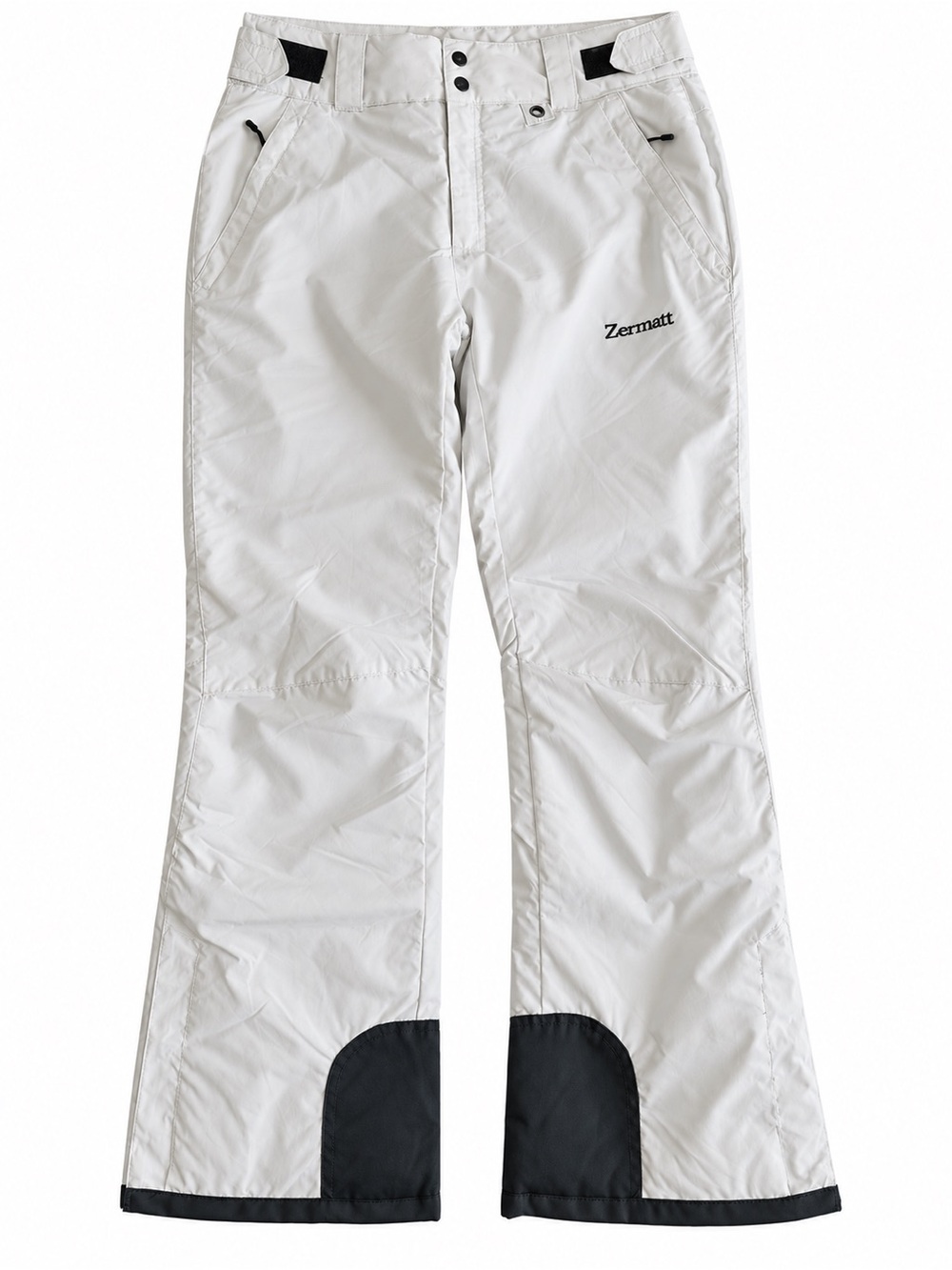 Zermatt Women’s White Gray 3K Insulated Ski Snow Pants Regular Fit Size M